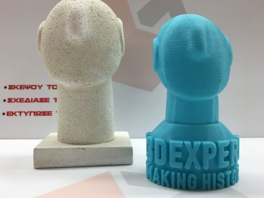 3d scanned printed and modified cycladic statue