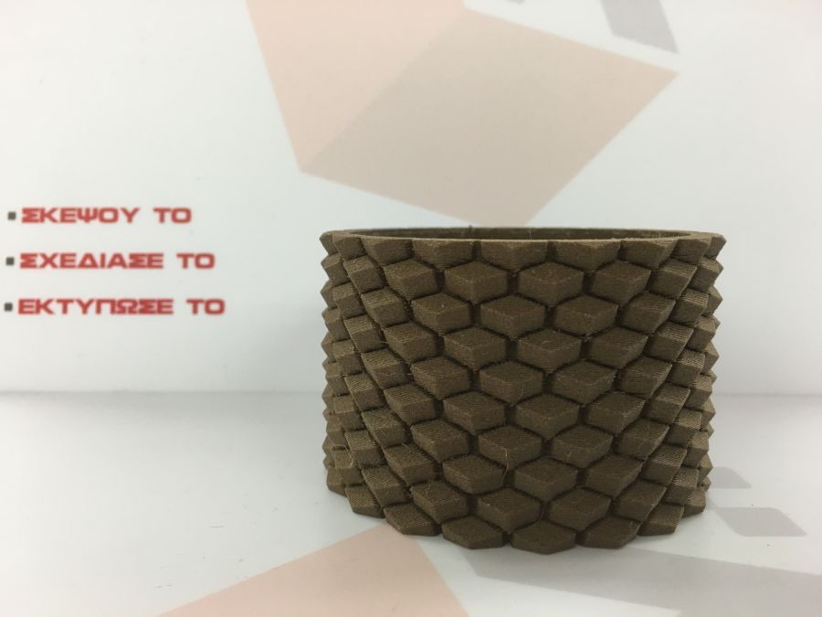 3d printed wooden plant pot