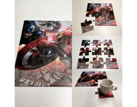 3D printed/wall painted πλαστικό σουβέρ 9τμχ marvel puzzle