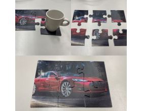 3D printed/wall painted πλαστικό σουβέρ 6τμχ car puzzle