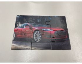 3D printed/wall painted πλαστικό σουβέρ 6τμχ car puzzle