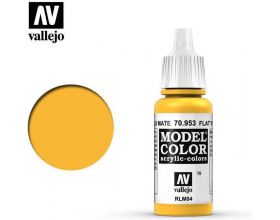 VALLEJO 17ml MODEL COLOR ACRYLIC PAINT - FLAT YELLOW 70953