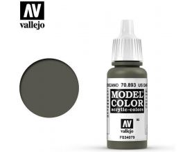 VALLEJO 17ml MODEL COLOR ACRYLIC PAINT - US DARK GREEN 70893