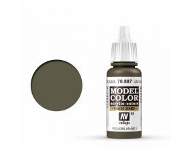 VALLEJO 17ml MODEL COLOR ACRYLIC PAINT - US OLIVE DRAB 70887