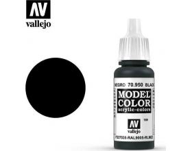 VALLEJO 17ml MODEL COLOR ACRYLIC PAINT - BLACK 70950