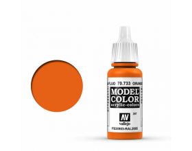 VALLEJO 17ml MODEL COLOR ACRYLIC PAINT - ORANGE Fluorescent 70733