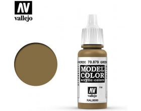 VALLEJO 17ml MODEL COLOR ACRYLIC PAINT - GREEN BROWN 70879