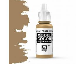 VALLEJO 17ml MODEL COLOR ACRYLIC PAINT - GREEN OCHRE 70914