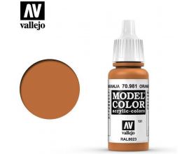 VALLEJO 17ml MODEL COLOR ACRYLIC PAINT - ORANGE BROWN 70981