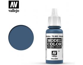 VALLEJO 17ml MODEL COLOR ACRYLIC PAINT - PRUSSIAN BLUE 70965