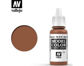 VALLEJO 17ml MODEL COLOR ACRYLIC PAINT - RED LEATHER 70818