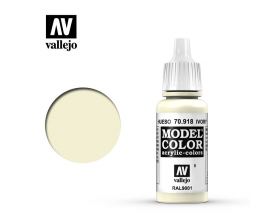 VALLEJO 17ml MODEL COLOR ACRYLIC PAINT - IVORY 70918