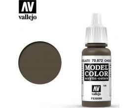 VALLEJO 17ml MODEL COLOR ACRYLIC PAINT - CHOCOLATE BROWN