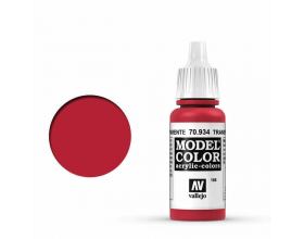 VALLEJO 17ml MODEL COLOR ACRYLIC PAINT - TRANSPARENT RED 70934