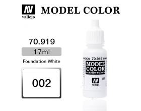 VALLEJO 17ml MODEL COLOR ACRYLIC PAINT - FOUNDATION WHITE 70919