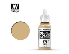 VALLEJO 17ml MODEL COLOR ACRYLIC PAINT - DARK SAND 70847